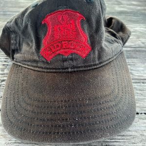 KID ROCK BLACK CAP, red stag, some fade, lable good, one size